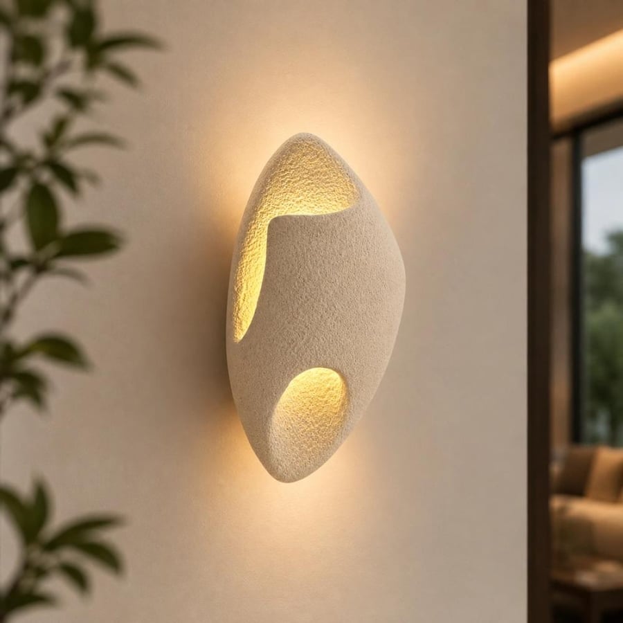 إضاءة جدارية نحتية بتصميم عضوي LED مدمج