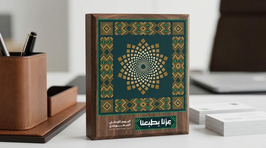 لوحة مكتبية لليوم الوطني | طباعة مخصصة
