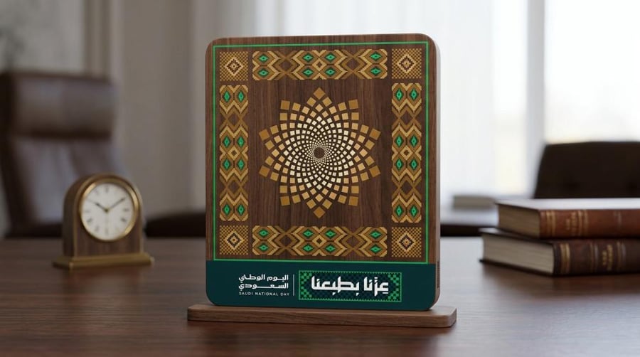 لوحة مكتبية لليوم الوطني | طباعة مخصصة