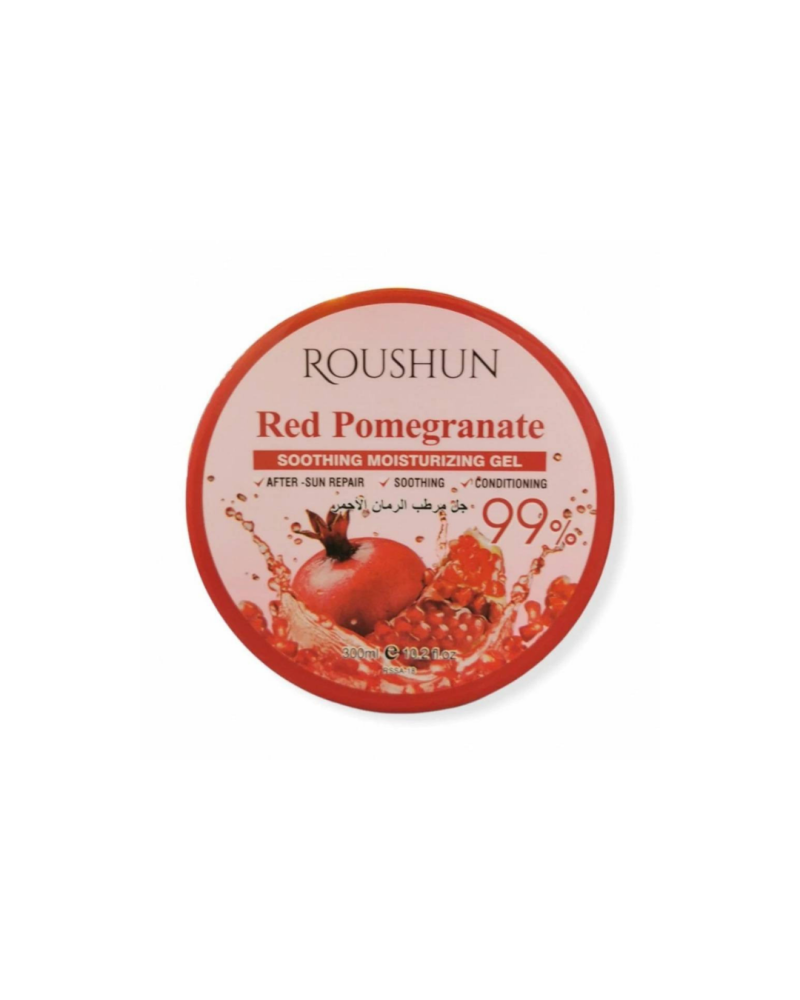 جل بشرة روشان 300 مل بالرمان roushun pomegranate gel to moisturize and nourish the skin and hair - 300 ml