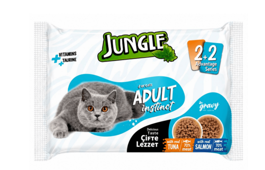 جنغل أظرف طعام رطب 2+2 في الجيلي 4X100g