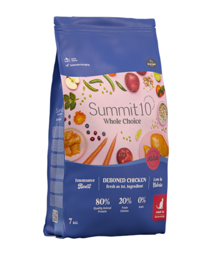 طعام جاف من شركة SUMMIT 10 للقطط المعقمة 2KG