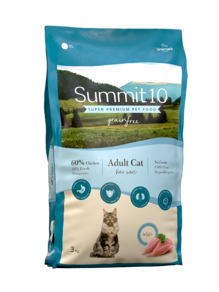 طعام جاف من شركة SUMMIT 10 للجلد و الشعر 3KG