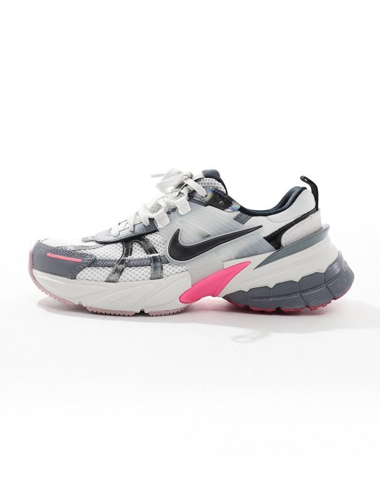 Nike V2K Run unisex sneakers in silver and pink