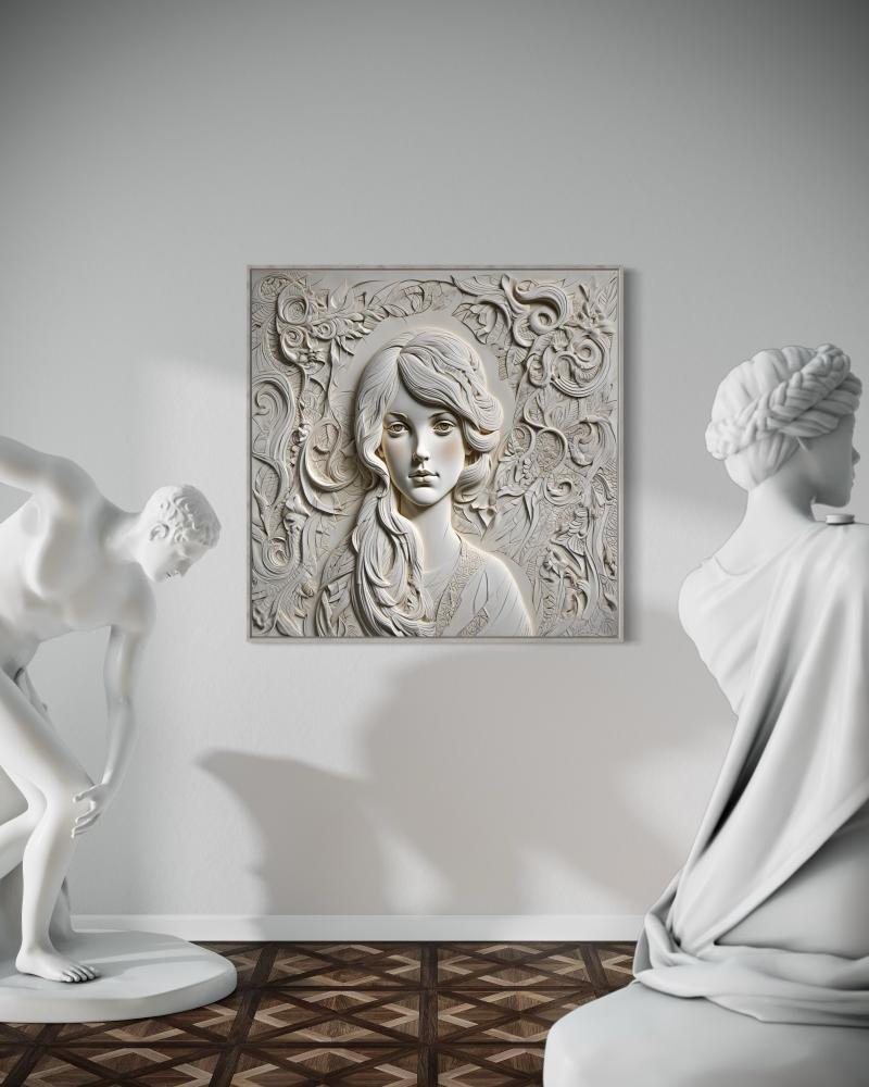 Girl with plaster effect. ASHJAN-14