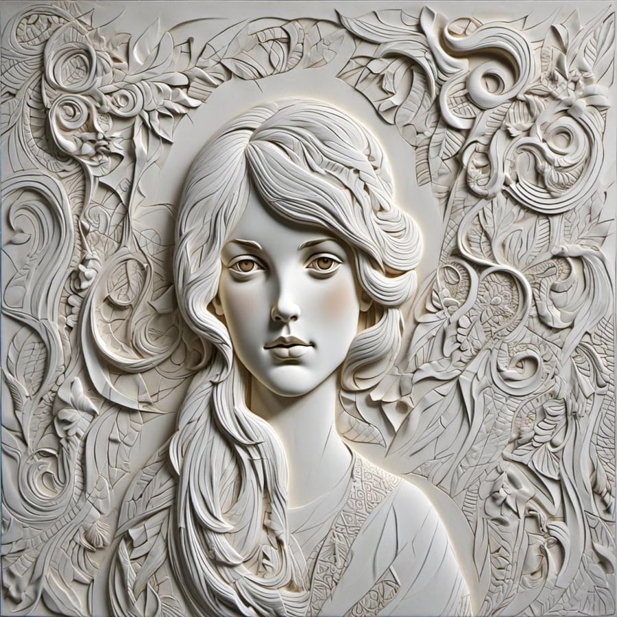 Girl with plaster effect. ASHJAN-14