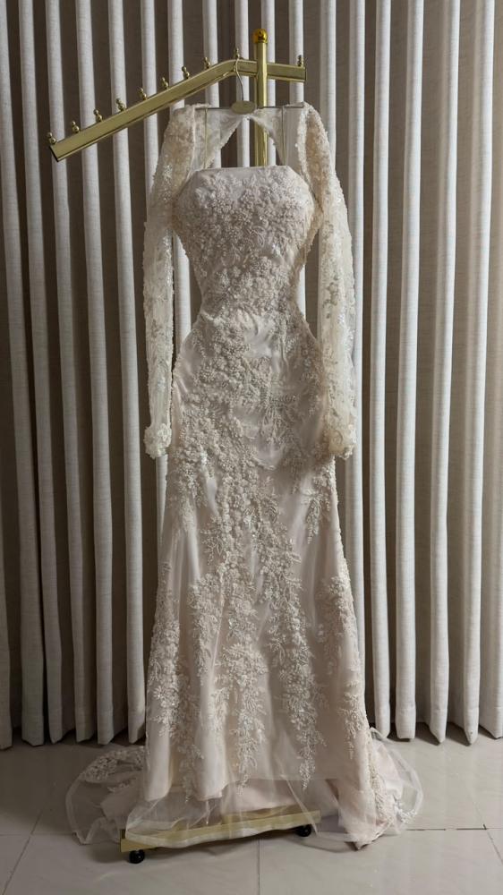 فستان سهره تل خرز بطانه تفته ناعمه من miar Fashion
