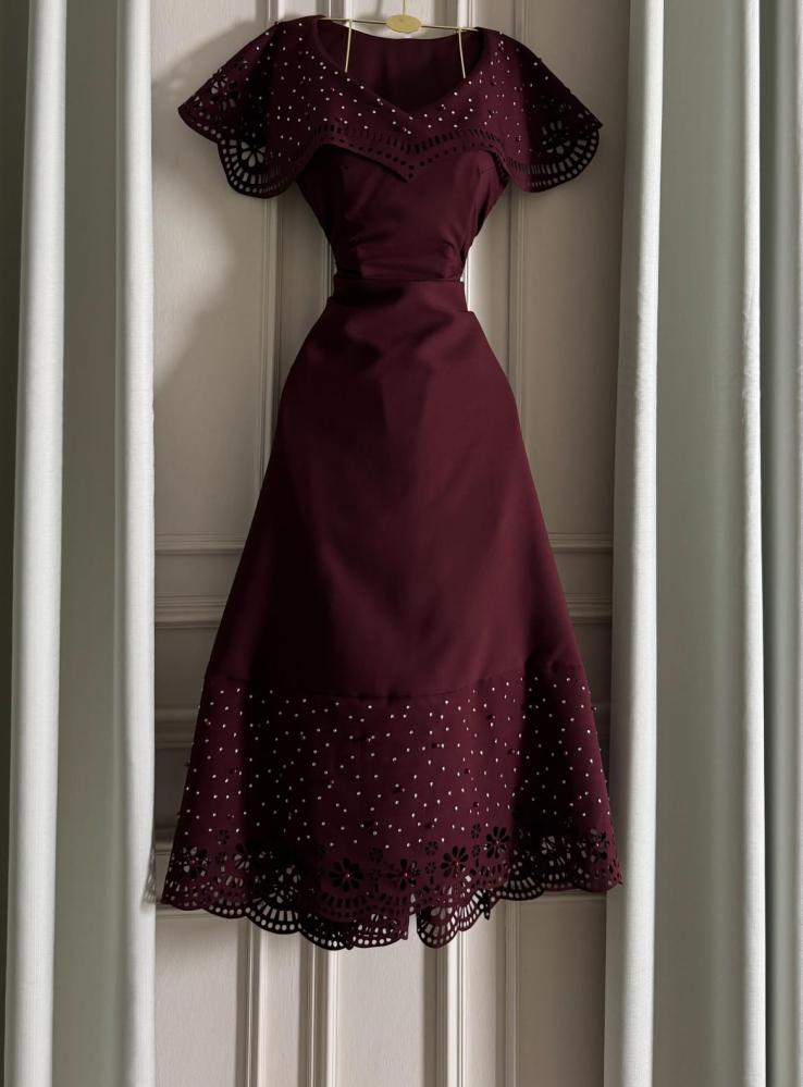 فستان صباح العيد بلونين فاخره من miar fashion