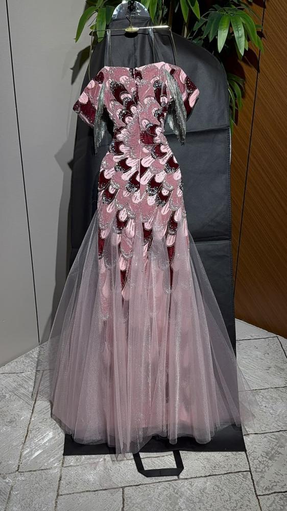 فستان كلفه سهره تل +هدب+خرز فاخر من miar fashion…