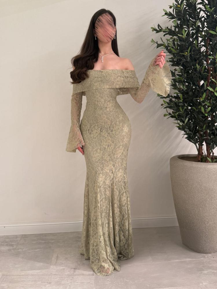 فستان سهره دانتيل فصوص رااقي من miar fashion