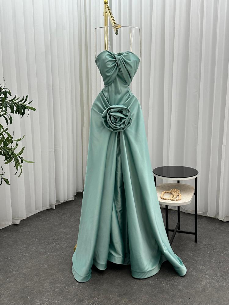 فستان تيفاني تفته استرتش رااقي / Mair Fashion