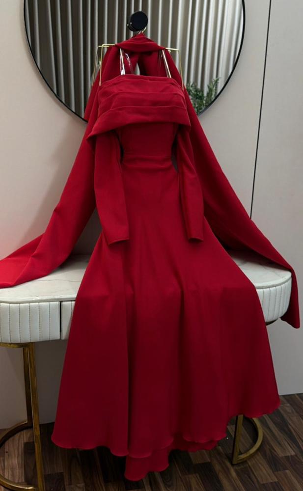 فستان سهره أحمر باربي فاخر من Miar Fashion