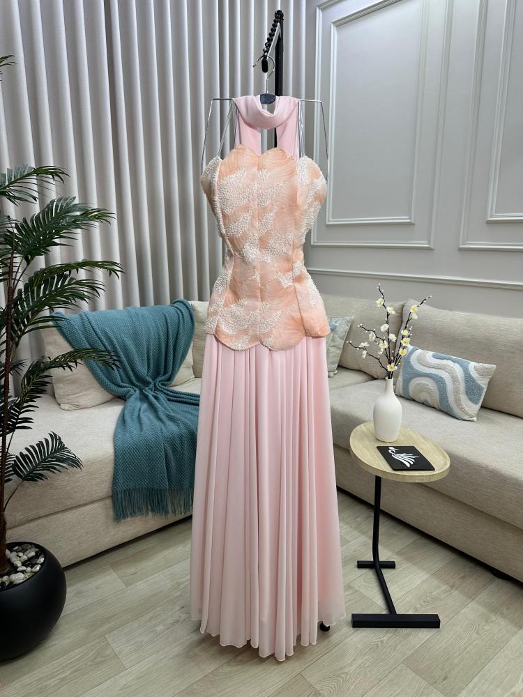 فستان سهره جورجيت علا شال شيفون راقي من Mair Fashion