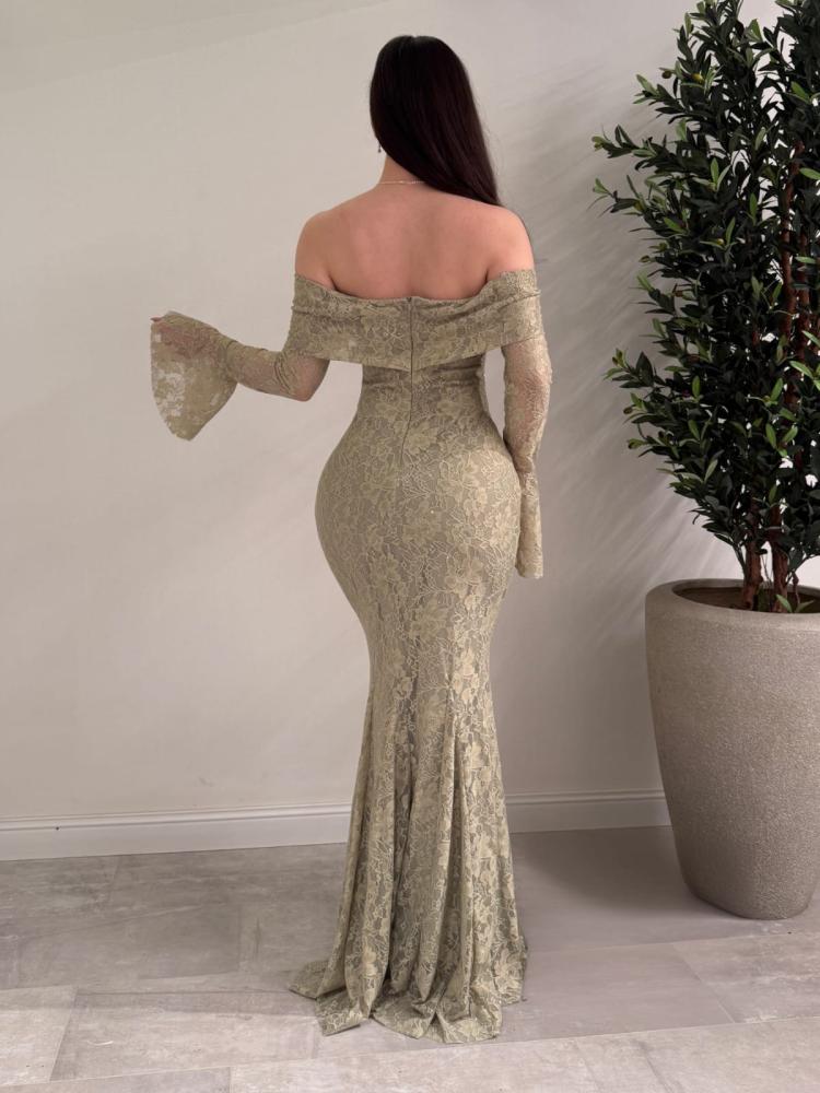 فستان سهره دانتيل فصوص رااقي من miar fashion