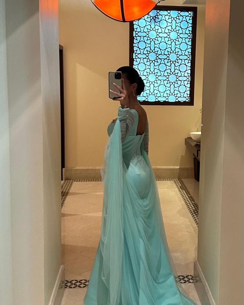 فستان سهرة تيفاني بتصميم جديد /Mair Fashion
