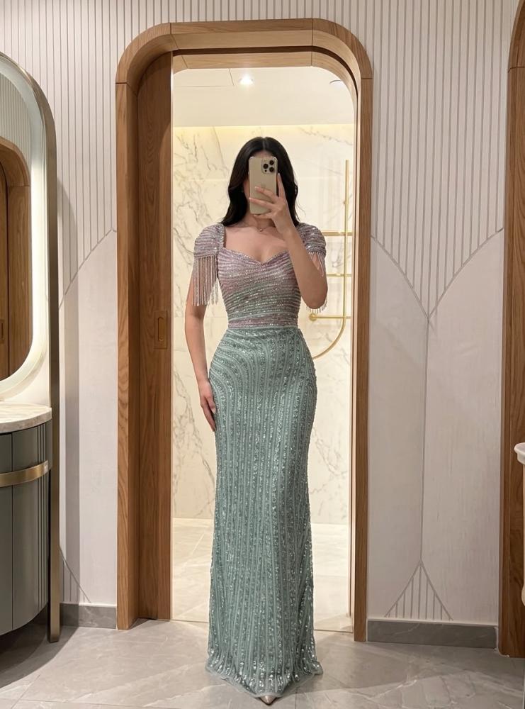 فستان سهره شك مموج أصلي من miar fashion