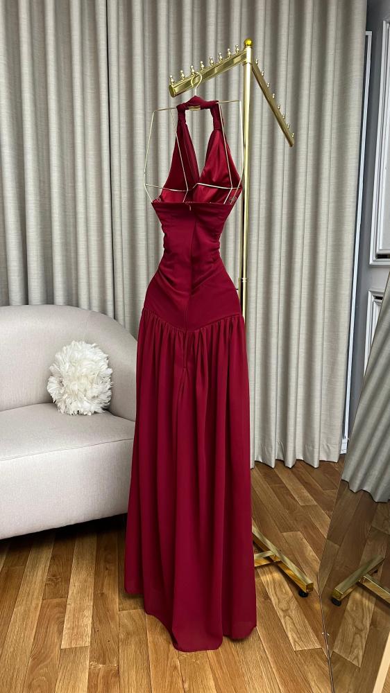 فستان سهره عودي شيفون تطريز يدوي متقن من Mair fashion