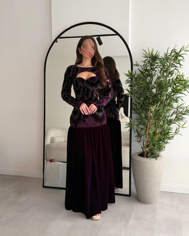 فستان مناهل بتصميم راقٍ من Miar Fashion