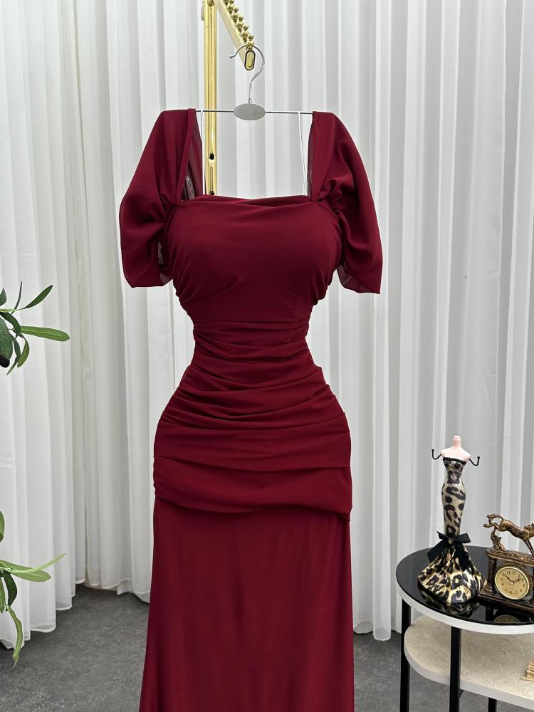 فستان سهره كرستال مع جورجيت بعدة ألوان من Mair Fashion