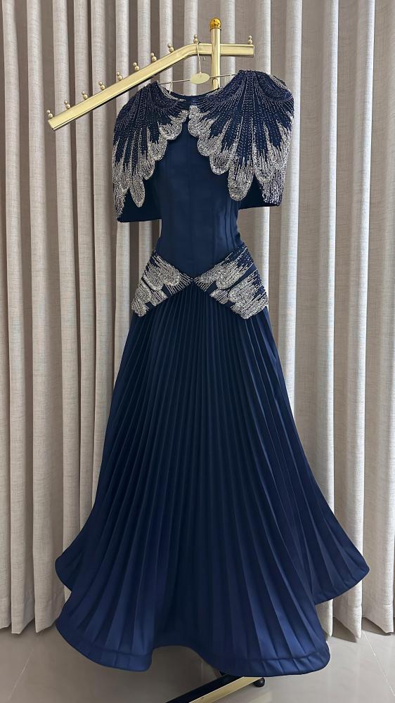 فستان سهره كحلي ميكادو بليسيا فاخر من Miar Fashion