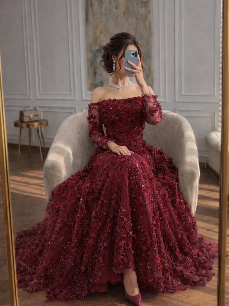 فستان سهره بتصميم راق وفخم من Miar Fashion