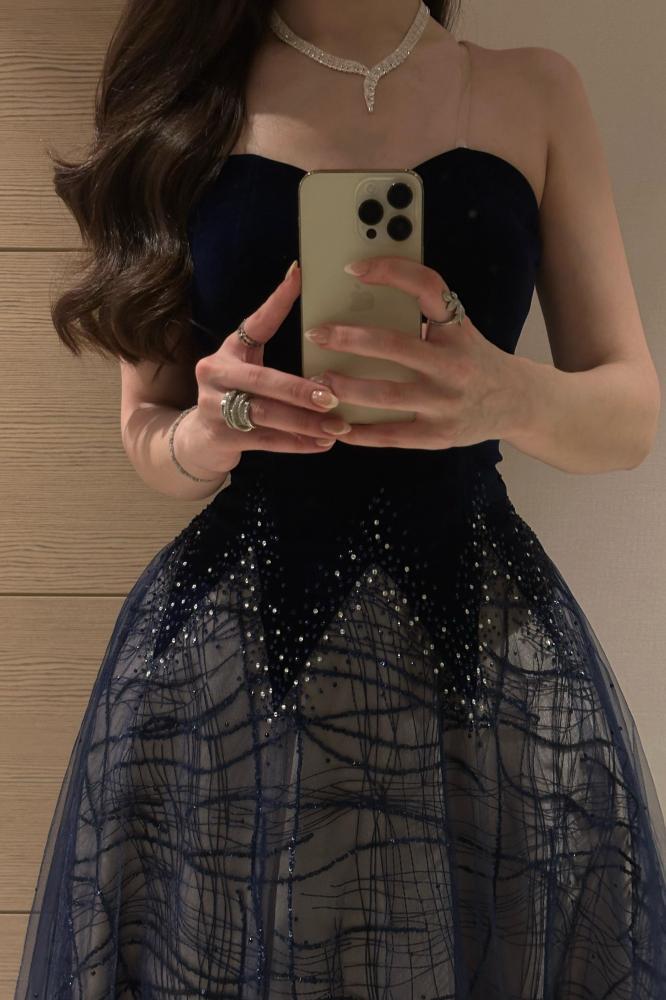 فستان هنادي الفاخر بتصميم مميز وانيق من Mair Fashion