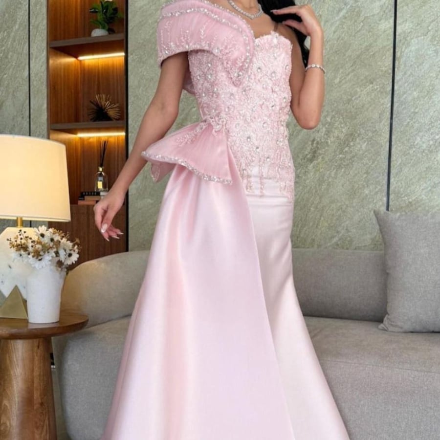 فستان سهره ميكادو كلفه تطريز فاخر / Mair Fashion