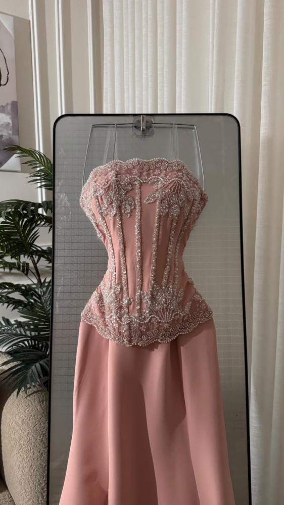 فستان لحمي كلفه سهره ميكادو فاخر من miar fashion