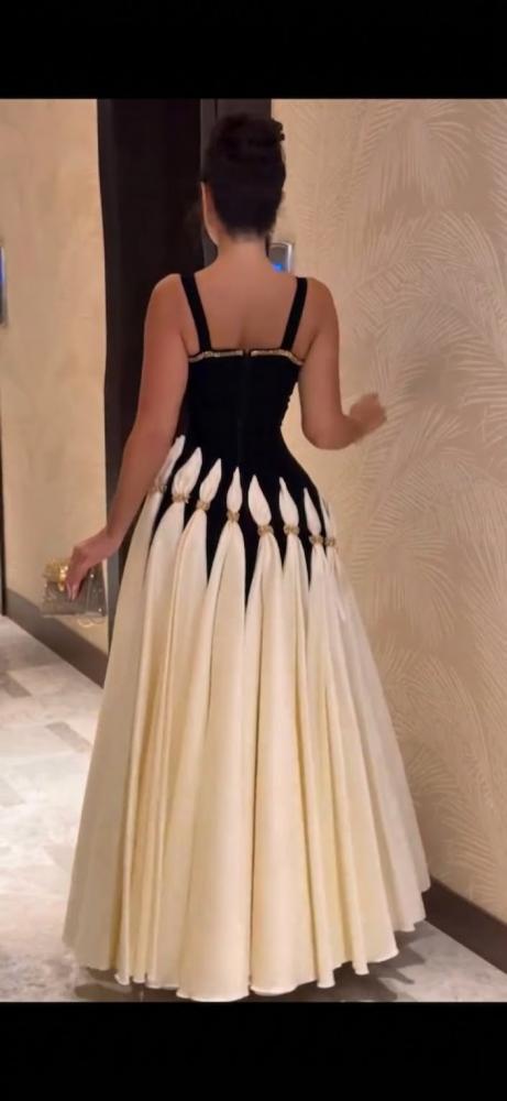 فستان أمل باربي شانطون مع تطريز يدوي فاخر من Miar Fashion