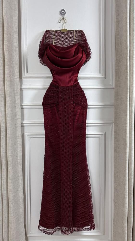 فستان سهره فصوص زركون بطانه تفته ناعمه منmiar fashion