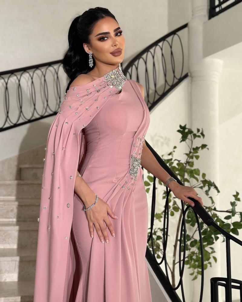 فستان لحمي باربي بتطريز يدوي /Mair Fashion