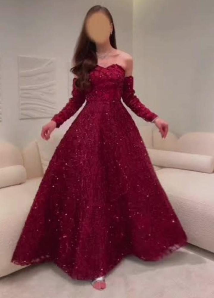 فستان سهره عودي كلوووش خرز فاااخر من miar fashion