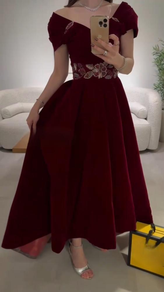 فستان سهره جوخ تطريز راائع من Mair Fashion