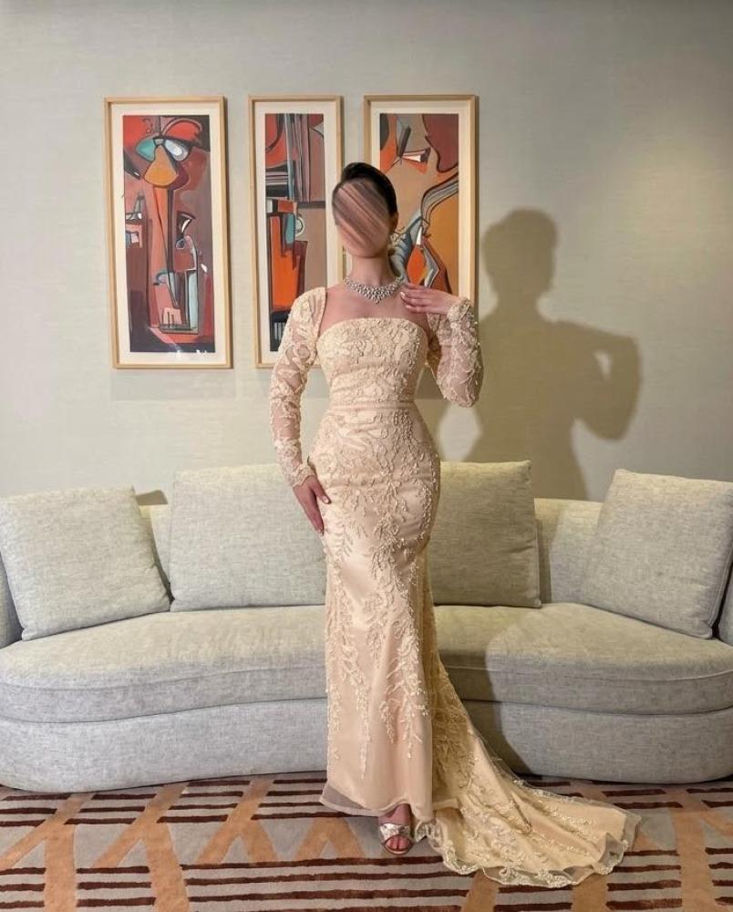 فستان سهره تل خرز بطانه تفته ناعمه من miar Fashion