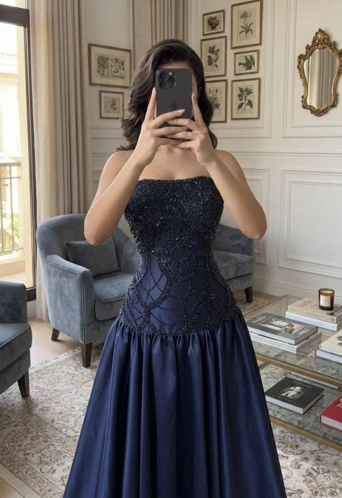 فستان سهرة تل خرز ميكادو فاخر من Miar Fashion