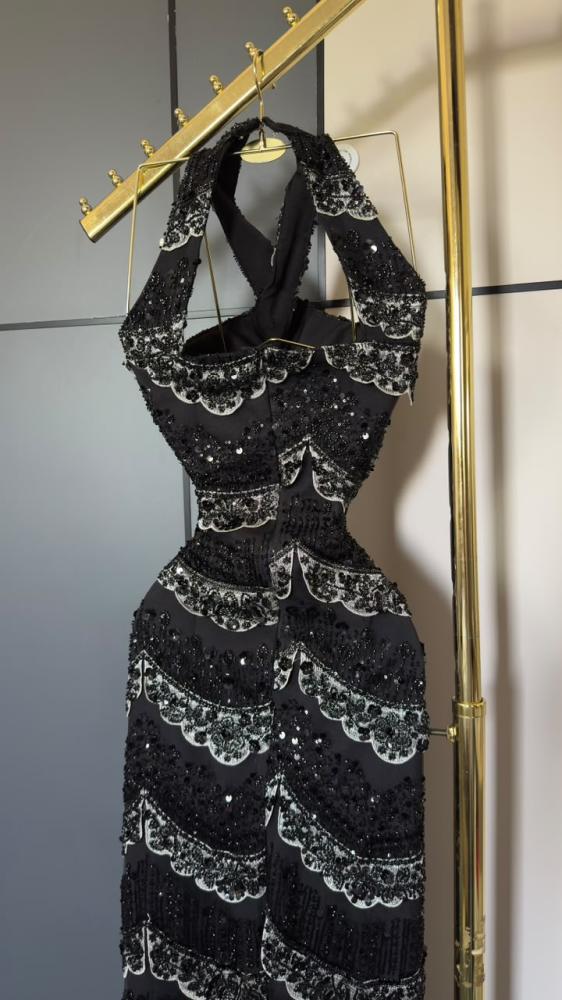 فستان كلفه سهره خرز وهدب بطانه باربي فاخره من Miar fashion