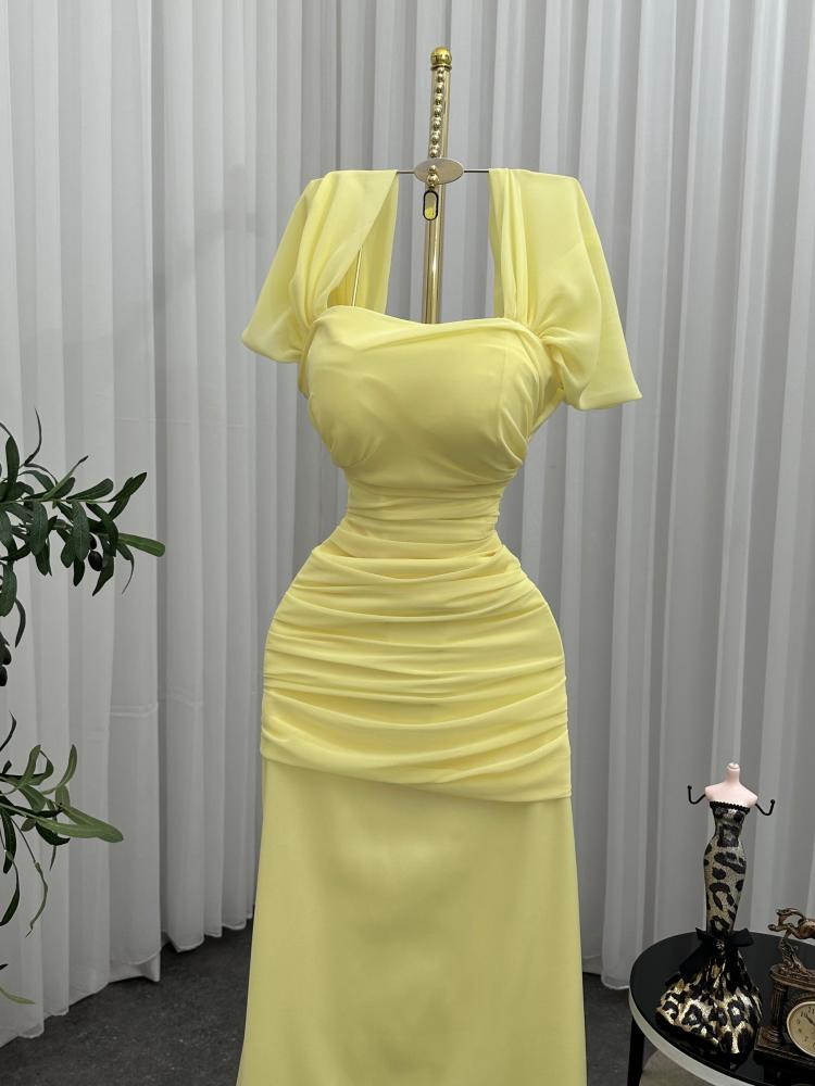 فستان سهره كرستال مع جورجيت بعدة ألوان من Mair Fashion