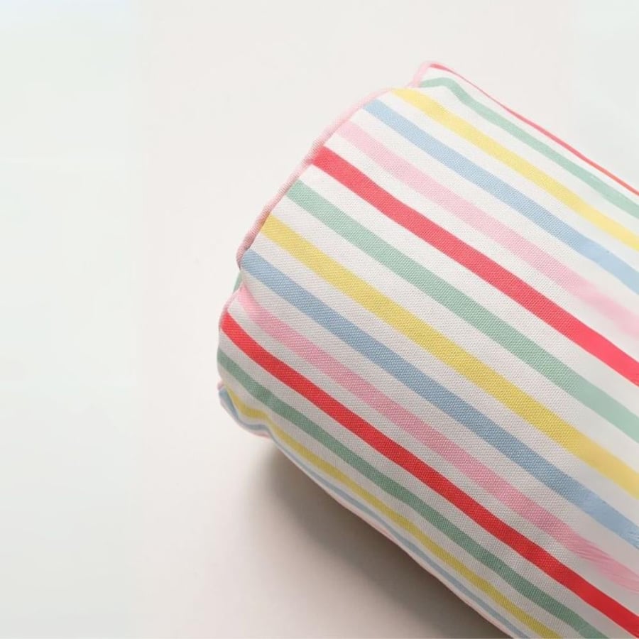 Colorful Striped Cylinder - مخدة اسطوانية