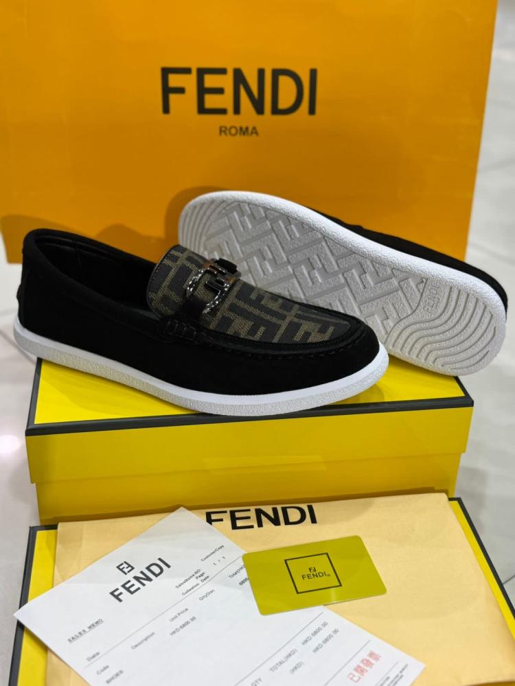Fendi shoes suede black formal master quality