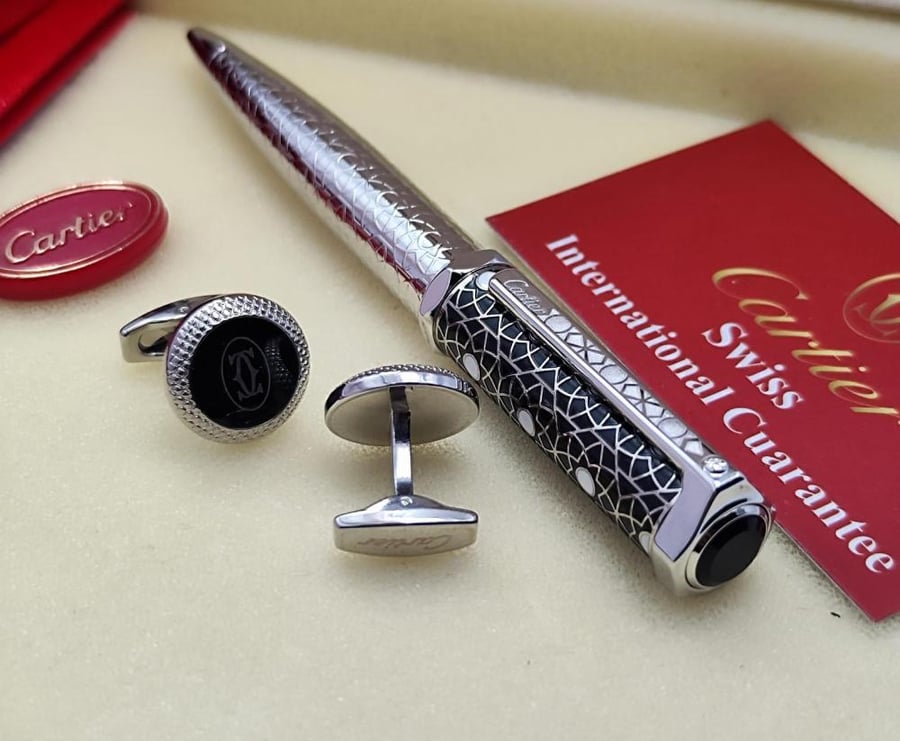 Pen set and Cartier cufflinks