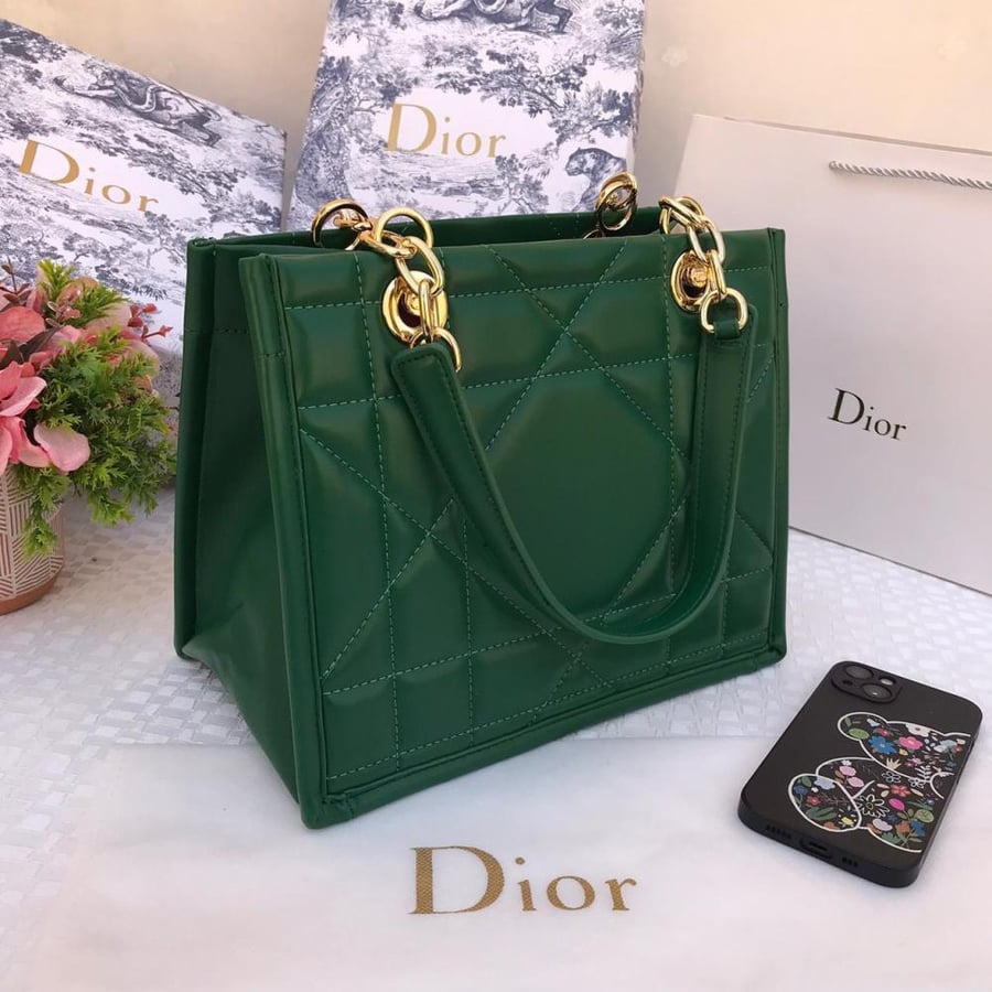 Green Dior bag