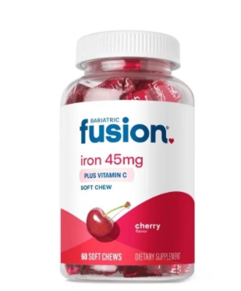 برياتريك فيوجن حديد سهلة المضغ نكهة كرز 48 جم Bariatric Fusion Iron Chewable Flavor