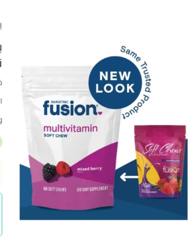 برياتريك فيوجن فيتامينات متعددة سهلة المضغ نكهة التوت بري 60 حبة Bariatric Fusion
