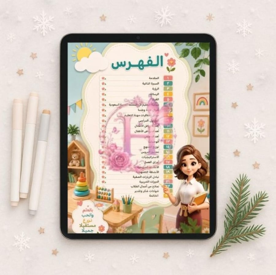 ملف انجاز معلمة رياض أطفال pdf