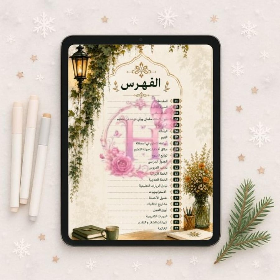 ملف انجاز معلمة pdf