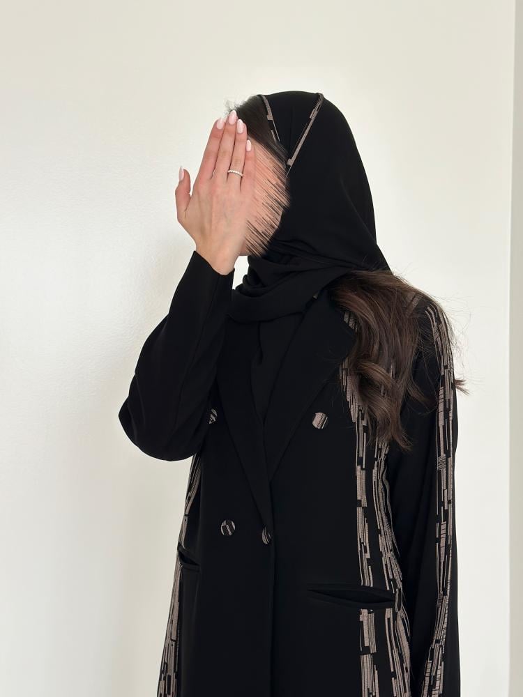 عباية كريب اسود