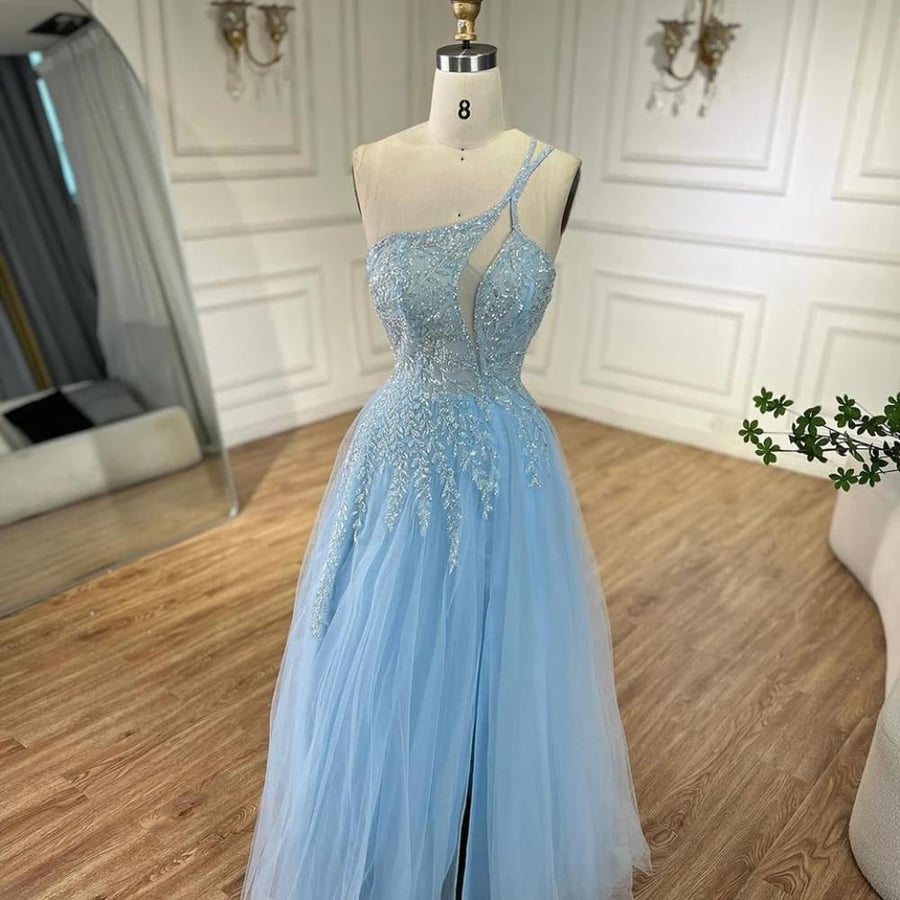 A fluffy evening dress