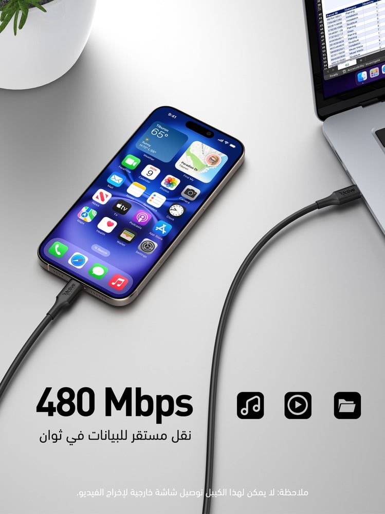 كيبل تايب سي Active C100