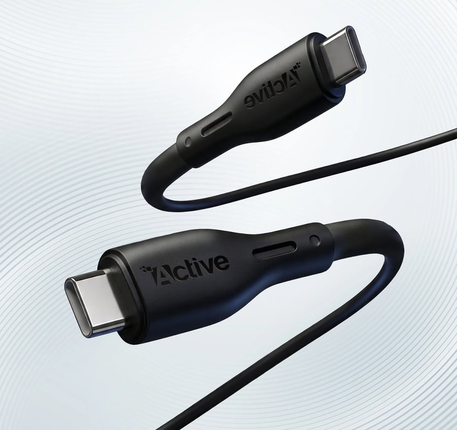 Active Link كابل USB-C إلى USB-C بقدرة 60 واط اسود