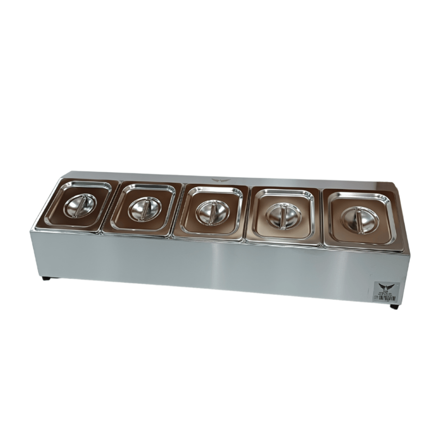 علب بهارات استيل 5 خانات